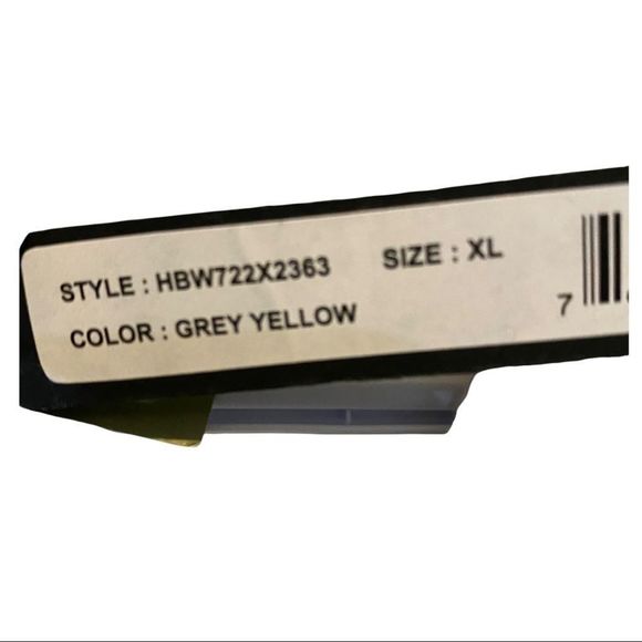 NWT Harve Benard grey/yellow flannel plaid button front shirt ruffle detail L - Picture 5 of 7